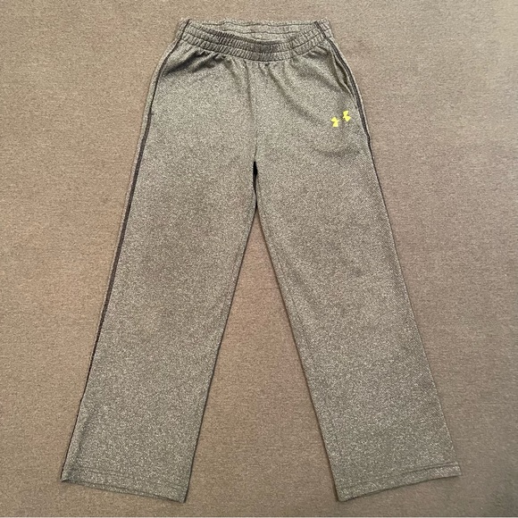 Under Armour kids lightweight joggers in gray with lime green logo size 7 EUC - Picture 3 of 6